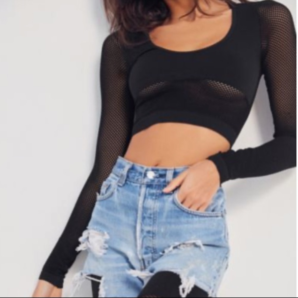 NWOT Out From Under Fishnet Long Sleeve